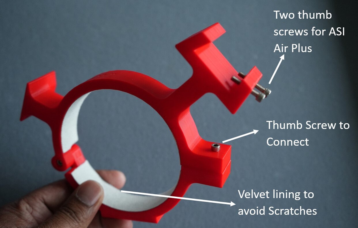 ASI Air plus and Dew heater Ring for William Optics 81GT